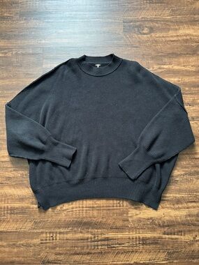 Free People Easy Street Black Tunic Baggy Casual Sweater
